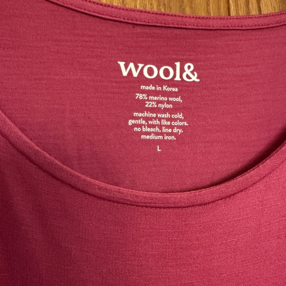 Wool& Pink Camellia Sleeveless Dress, large - Picture 4 of 4